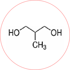 メチルプロパンジオールの構造図
